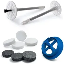 STRÜBER Schrauben- und Dübel-Set WDVS SET (Dämmstoffdübel mit Kunststoffnagel + Rondelle + Fräser) 10x180mm/800Stück/1Fräser