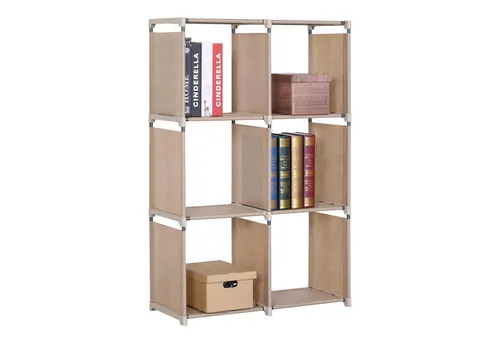 HTI-Living Standregal Stoffregal 6 Fächer Lena, Stück 1-tlg., Standregal