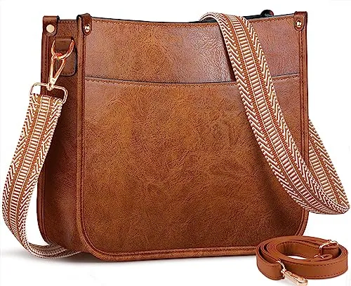 ISEYOU Umhängetasche Damen - Stilvolle Crossbody Bag aus Weichem PU Leder - Umhängetaschen, vielseitig und elegant mit zwei abnehmbaren Gurten für jeden Anlass, ideal für Alltag und Reisen.