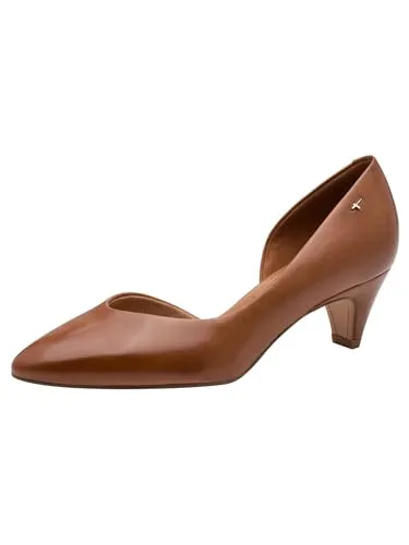 Tamaris Damen Pumps mit Trichterabsatz aus Leder, braun, 37 EU - Elegante Pumps mit 5,5 cm Trichterabsatz für optimalen Halt und Komfort. Die innovative Touchit-Technologie sorgt für eine individuelle Anpassung an deine Fußform. Ideal für vielseitige Anlässe – von casual bis festlich.
