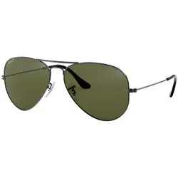 Ray-Ban RB 3025 AVIATOR LARGE METAL Sonnenbrille - Unisex-Pilot-Sonnenbrille mit grauem Metall-Gestell und polarisierenden G15 Gläsern, ideal für stilvolle Sonnentage.