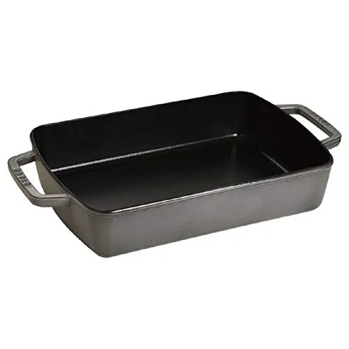 STAUB Gusseisen Ofenform 30x20 cm - Pfanne für alle Herdarten, energiesparendes Kochen und langlebige Temperaturspeicherung, ideal für Aufläufe und Gratins, Made in France