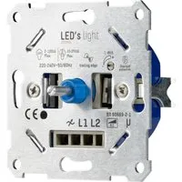 LED's light 191011 Drehdimmer für LED und Halogen - Universeller LED-Dimmer für LED 2-100W und Halogen 10-250W, einfach zu installieren, sorgt für flackerfreies Licht und lange Lebensdauer Ihrer Lampen.