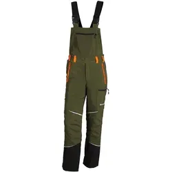 KOX Schnittschutz Latzhose Mistral 3.0 Grün/Orange Größe 48 - Hochwertige Schnittschutz Latzhose mit elastischem Bund und atmungsaktivem Stretchgewebe. Ideal für den professionellen Einsatz, kombiniert Komfort und Sicherheit mit geprüfter Qualität.