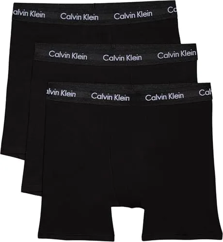 Calvin Klein Underwear Boxer Brief 3 Pack - Schwarz - Boxershorts für Herren im praktischen 3er-Pack, mit längerem Bein und elastischem Logobund für optimalen Tragekomfort.
