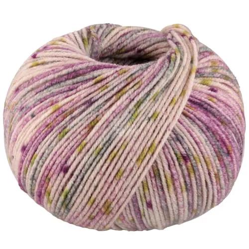 LANA GROSSA Cool Wool Spots | Extrafeine Merinowolle, waschmaschinenfest mit buntem Sprenkeldruck | Handstrickgarn aus 100% Schurwolle | 50g Wolle zum Stricken & Häkeln | 160m FB 5003