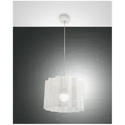 Fabas Luce Glicine Pendelleuchte E27 1X60W - Lampen mit angesagtem Design, durchbrochene Metallstruktur und Wellenoptik. Hochwertige italienische Leuchte mit 2 Jahren Garantie.