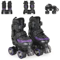 Byox Rollschuhe Sparkle - ABEC-5-Lager, verschiedene Größen - Steigklemmen & Rollen: Die Byox Rollschuhe Sparkle bieten hohe Sicherheit mit ABEC-5-Lagern und PU-Rädern, ideal für kleine Abenteurer, die Stil und Komfort lieben.