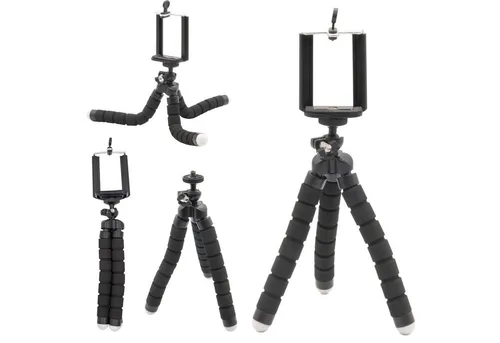 TSB Werk Handy-Halterung Stativ Smartphone Universal Handy Klemmstativ, (Flexibel, Dreibein, Tripod, Halter)