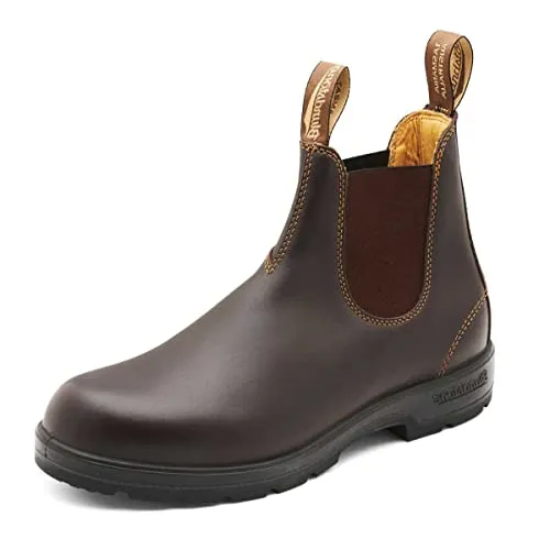 Blundstone Chelseaboots braun 44 EU - Wanderschuhe in Größe 44, aus robustem Leder in Walnut Brown, ideal für lässige Outdoor-Aktivitäten und komfortable Passform durch Slip-On-Design.
