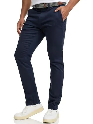 Indicode Herren Eary Chinohose Stretchhose - Wanderhosen aus hochwertiger Baumwollmischung, super bequem mit Stretch für optimale Bewegungsfreiheit und ideal für Outdoor-Aktivitäten.