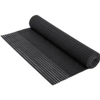 ECD Germany PVC Sichtschutzmatte 100x500 cm Anthrazit - Robuste PVC Sichtschutzmatte für Garten und Terrasse. Individuell kürzbar, UV-beständig und pflegeleicht – ideal für dauerhaften Sichtschutz und Privatsphäre.