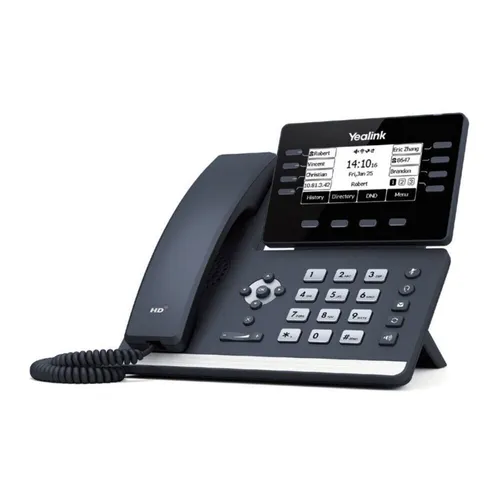 Yealink SIP T53W Telefon mit 3,7 Zoll LCD-Display - Festnetztelefon mit Bluetooth, WLAN und USB 2.0-Port, ideal für moderne Büros und Home Office mit Power Over Ethernet (PoE) für einfache Installation.