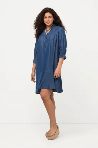 Ulla Popken Jerseykleid Lyocell-Kleid in Jeansoptik - Jerseykleid aus 100% Lyocell, weich und atmungsaktiv, ideal für lässige Anlässe und bequemes Tragen.
