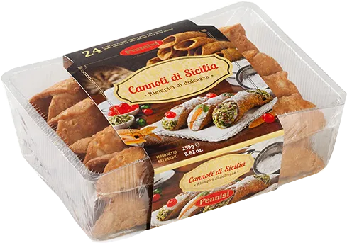 Röhrchen Cannoli di Siciliani 250g - Pennisi - Feines italienisches Gebäck, ideal für besondere Anlässe oder als süße Überraschung. Genießen Sie den authentischen Geschmack der sizilianischen Küche!