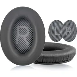 INF Ohrpolster für Bose QC 35 I/II, QC 25, QC 15, QC 2 Kopfhörer Dunkelgrau - Dunkelgrau