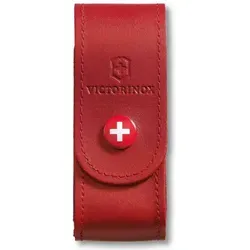 Victorinox Gürteletui Leder rot - Messer-Aufbewahrung für Taschenmesser, aus echtem roten Leder, elegantes Design mit eidgenössischem Kreuz, perfekt für den Outdoor-Einsatz und hochwertige Verarbeitung Made in Switzerland.
