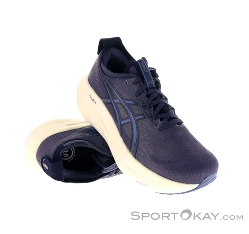 Asics Herren Gel-Nimbus 27 grau 44.0 - Premium Laufschuh für Komfort - Laufschuhe mit FF BLASTTM PLUS ECO-Schaumstoff für weiche Dämpfung und PureGELTM-Technologie für effektive Stoßabsorption. Ideal für lange Distanzen und tägliches Training.