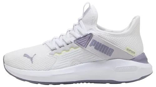 PUMA Damen SOFTRIDE ENZO 5 Slip TECH WNS Straßenlaufschuh – Bequemer Laufstil in White-Lavendar, 36 EU - Der PUMA SOFTRIDE ENZO 5 Slip TECH WNS bietet hohen Tragekomfort und eine moderne Optik für sportliche Aktivitäten. Ideal für den täglichen Einsatz.