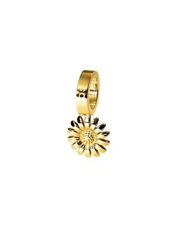 Purelei Birth Flower Charm – Oktober Kosmeen-Anhänger – 18K vergoldeter Edelstahl – Symbol für Harmonie, Kreativität & Ausgeglichenheit – Schmuck für Armband & Kette - Gold
