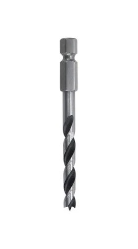 wolfcraft Holzspiralbohrer, Sechskant-Schaft, Ø 6 mm I 7264000 I Für Bohrungen in Weichholz