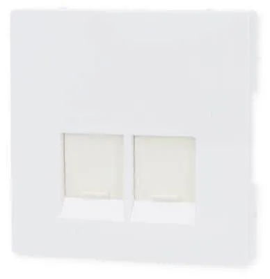 Merten Zentralplatte für Schneider Electric-Connector 2fach, Lotosweiß (MEG4572-6035)