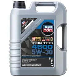 Liqui Moly Motoröl Top Tec 4600 - 5W-30, 5-Liter, hochwertiges Leichtlauföl für Benzin- und Dieselmotoren, ideal für lange Ölwechselintervalle und hohe Anforderungen