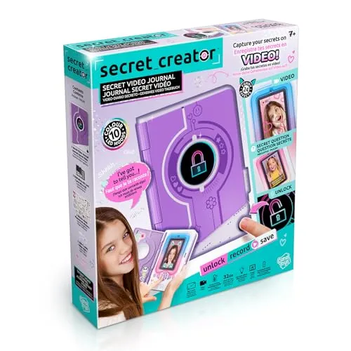Canal Toys Secret Creator Video-Tagebuch mit Fingerabdruck-Sensor - Fotoalben für kreative Kinder ab 7 Jahren – Sicheres Geheimversteck mit Fingerabdruck-Zugang und stylischen Effekten für unvergessliche Abenteuer!