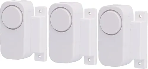 UNITEC Fenster-& Türalarm 3er Set mit Magnetkontakt - Tür- & Fenstersensoren – Effektiver Einbruchsschutz mit einfachem Magnetkontakt und schneller Montage ohne Bohren, ideal für Ihre Sicherheit.