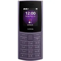 Nokia 110 4G 2024 Purple - Simlockfreies Handy mit 4G-Netzwerk für HD-Sprachanrufe, 2 Zoll Display, Bluetooth 5.0 und lange Akkulaufzeit – ideal für einfache Kommunikation ohne Komplikationen.