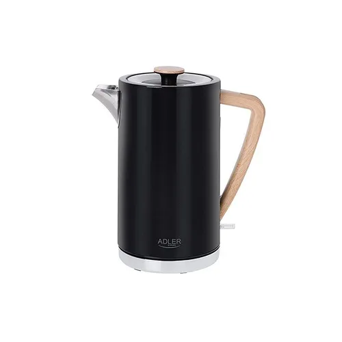Adler AD 1347 Wasserkocher elektrisch schwarz Metall 1,7 L - Wasserkocher aus Edelstahl, 1,7 L Kapazität und 2200 W Leistung für schnelles Erhitzen, ideal für Tee und Kaffee.