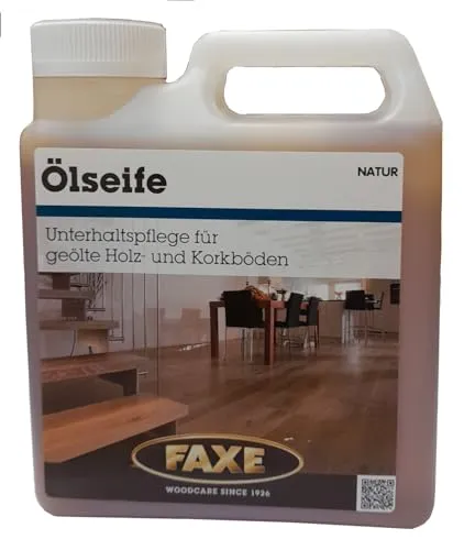 F.W. Barth & Co. GmbH FAXE Ölseife natur 1L - Holzöle für die Pflege von geöltem Holz und Kork, schützt und erhält die natürliche Schönheit, ideal für langlebige Bodenpflege.