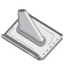 BBZ60 - Bleiblechziegel mit Zinkblechstutzen, 410x410 mm, 60 mm Durchmesser - Hochwertiger Televes Bleiblechziegel mit Zinkblechstutzen für die einfache und sichere Mastmontage auf Dächern. Robust und langlebig für den professionellen Einsatz.
