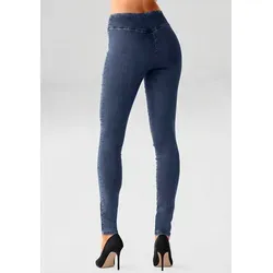 Damen Jeggings BUFFALO, Gr. 36, dunkelblau - Figurbetonte Jeggings mit breitem elastischen Bund für optimalen Tragekomfort. Hergestellt aus einer angenehmen Baumwollmischung, ideal für den Alltag.