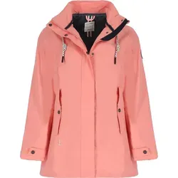 Dry Fashion Damen Funktionsmantel Leer - Wasserdichte und winddichte Jacke in Strawberry Ice, Größe 40 - Der taillierte Funktionsmantel Leer für Damen kombiniert stilvolles Design mit praktischen Features. Atmungsaktives Material und verstellbare Kapuze bieten optimalen Schutz bei wechselhaftem Wetter. Ideal für Outdoor-Aktivitäten und den Alltag.