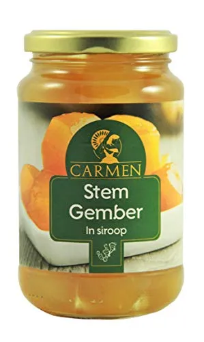 CARMEN Ingwer in Sirup 450g/240g - Haltbare Lebensmittel, asiatische Küche: Eingelegter Ingwer in Sirup, perfekt für Desserts und Getränke, verleiht einen einzigartigen Geschmack.