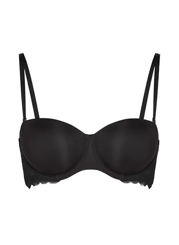 Hunkemöller Vorgeformter Bügel-BH Angie, strapless schwarz 75G - Eleganter, strapless BH in Schwarz, ideal für besondere Anlässe. Mit perfekter Passform und angenehmem Tragekomfort für ein selbstbewusstes Auftreten.