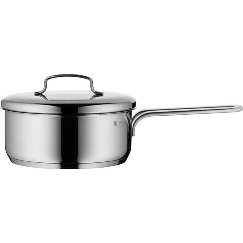 WMF Mini Stielkasserolle 16cm - Kasserollen für kleine Portionen, ideal für Singlehaushalte, aus hochwertigem Cromargan Edelstahl, rostfrei und spülmaschinengeeignet, platzsparend stapelbar.
