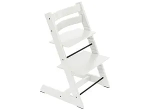 Stokke Hochstuhl Tripp Trapp, Weiß - Ergonomisch und Verstellbar - Hochstuhl aus massivem Buchenholz, höhenverstellbar und mit speichel- und schweißechter Lackierung, ideal für gemeinsame Familienmahlzeiten.