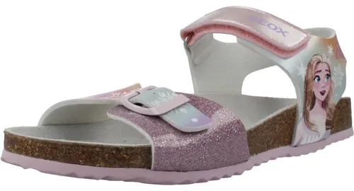 Geox J Adriel Girl G Sandal, Pink, 37 EU - Wanderschuhe für Mädchen, mit schnellem Anziehen und schickem Perlmutt-Leder-Effekt – perfekt für warme Tage.