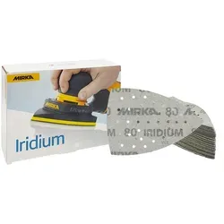 Mirka Iridium Schleifscheiben 100x152mm P120, 50er Pack - Zubehör für Elektrowerkzeuge mit innovativer Precision Coating-Technologie für längere Lebensdauer und optimale Schleifleistung, ideal für schnelle und präzise Arbeiten.