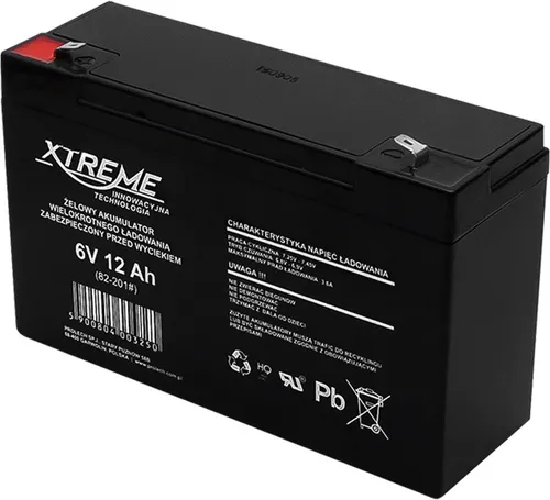 Xtreme Gel Akku 6V 12Ah – Wartungsfrei und Lageunabhängig - Hochleistungs-AGM Akku mit 12Ah, ideal für Signalanlagen, Modellbau und Notstromversorgung. Wartungsfrei und zuverlässig mit langer Lebensdauer von über 5 Jahren.