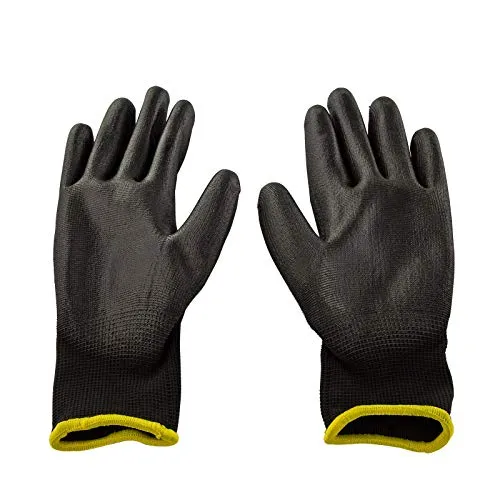 PU Montagehandschuhe Arbeitshandschuhe Handschuhe Basic Gr. 7 schwarz