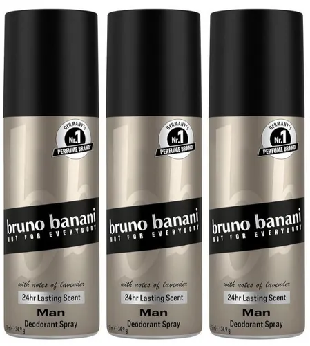 bruno banani Man Deo-Bodyspray 50 ml - Elegantes Deo-Bodyspray mit zeitlos-frischem, orientalischem Herrenduft. 24h langanhaltend und perfekt für den modernen Mann, der seinen Stil unterstreichen möchte.