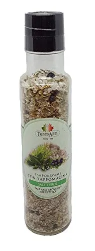 Italienische Gewürzmischung- Tiroler Gewürze - 260 ml - Tiroler Salz aus Italien - Grillsalz zum grillen - Kräutersalz der höchsten Qualität
