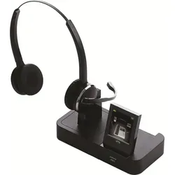 Jabra Pro 9465 Stereo Headset mit Touchscreen-Basisstation - Erleben Sie Freiheit mit dem Jabra Pro 9465 Duo Headset. Ideal für Vieltelefonierer in modernen Büros, bietet es dreifache Konnektivität und erstklassige Audioqualität für klare Gespräche.