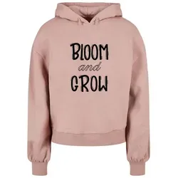 Merchcode Kapuzenpullover Merchcode Damen Ladies Spring - Bloom and grow Oversized Hoody (1-tlg) rosa 3XL