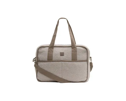 Jollein Wickeltasche Teddy Noé Sand - Stilvolle Tragetasche für Eltern - Wickeltaschen aus 100% Polyester, mit praktischem Design und viel Stauraum für alle Babyutensilien. Ideal für unterwegs!