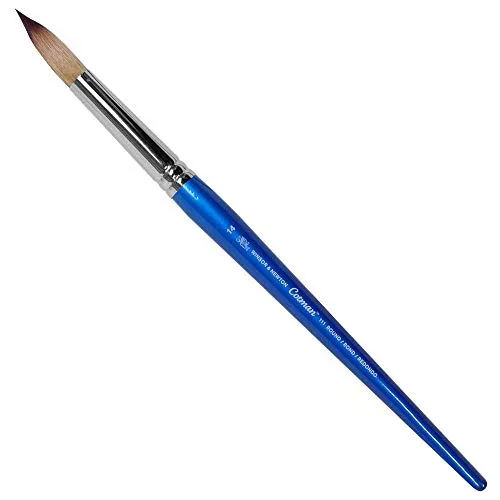 Winsor & Newton 5301014 Cotman Aquarell Synthetikhaar Pinsel - Serie 111 - Rundpinsel, kurzer Stiel mit exzellenter Sprungkraft, Farbtragekraft und Punktgenauigkeit - Nr. 14 - 10 mm