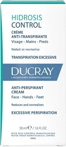 Ducray Hidrosis Control Creme 50ml - Effektive Creme zur Minderung von übermäßigem Schwitzen, ideal für den täglichen Gebrauch. Für ein angenehmes Hautgefühl und zuverlässigen Schutz.